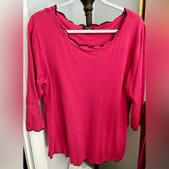 ROZ&ALI Women’s lightweight sweater, Plus Size 3X, gently used, fuchsia pink. - Picture 1 of 15